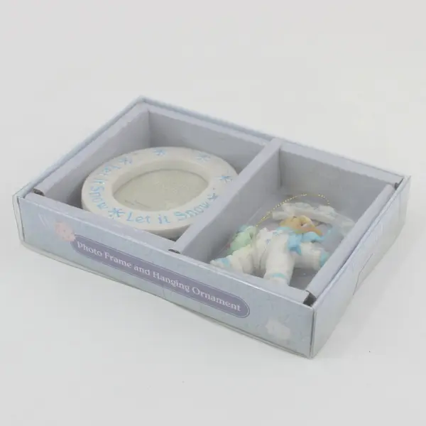 Enesco Cherished Teddies Let It Snow Photo Frame Ornament Set, #118388