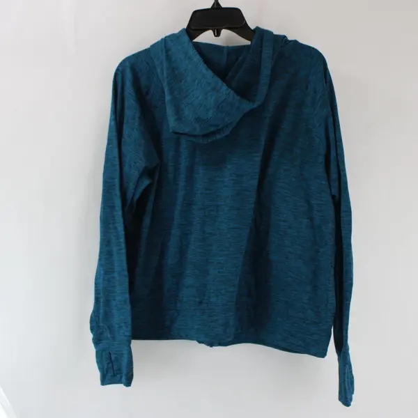 Athletic Works Women's XL 16-18 Teal Space Dye Full Zip Hoodie Betty Embroidery