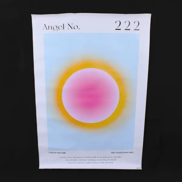 Colorful Gradient Aura Angel Number 222 Poster Wall Art 16x24