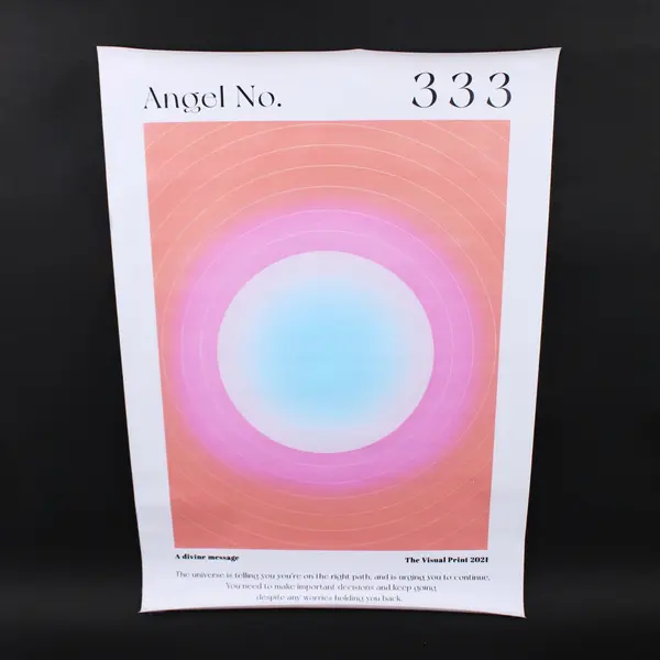 The Visual Print 2021 Angel Number 333 Colorful Gradient Poster 16x24