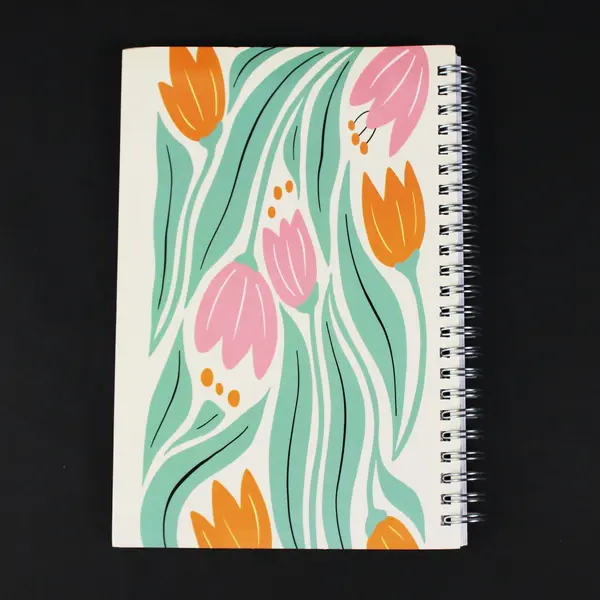 The Bible in a Year 52-Week Spiral-Bound Floral Devotional Journal