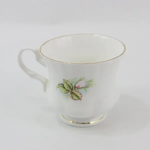 Hutkari Potteries Bone China Teacup & Saucer Set Rose Floral