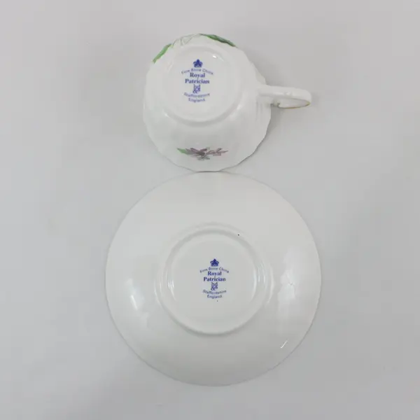 Royal Patrician Bone China February Violet Flower of Month Cup Saucer