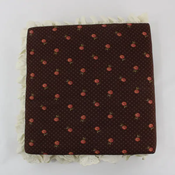 Decorative Brown Floral Fabric Lace Photo Album Box 11.5 x 12 Inch
