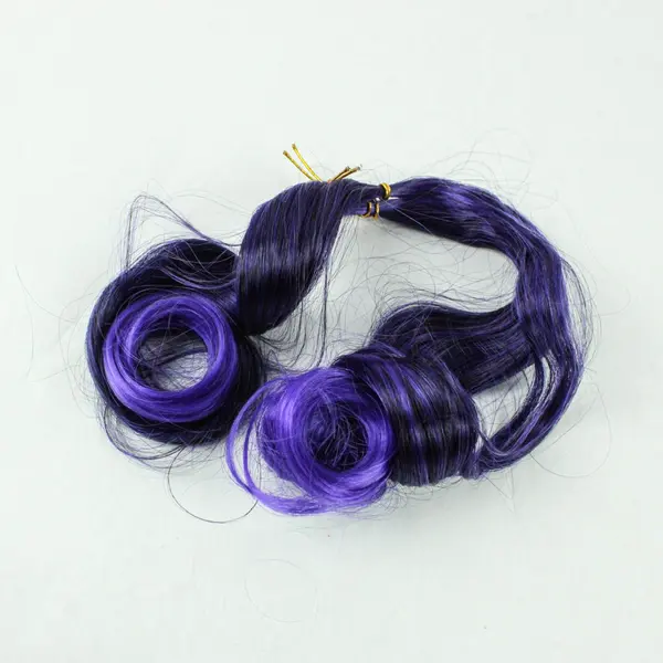 8 Packs French Curl Braiding Hair 1B Purple 12 Inch
