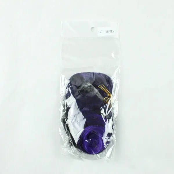 8 Packs French Curl Braiding Hair 1B Purple 12 Inch