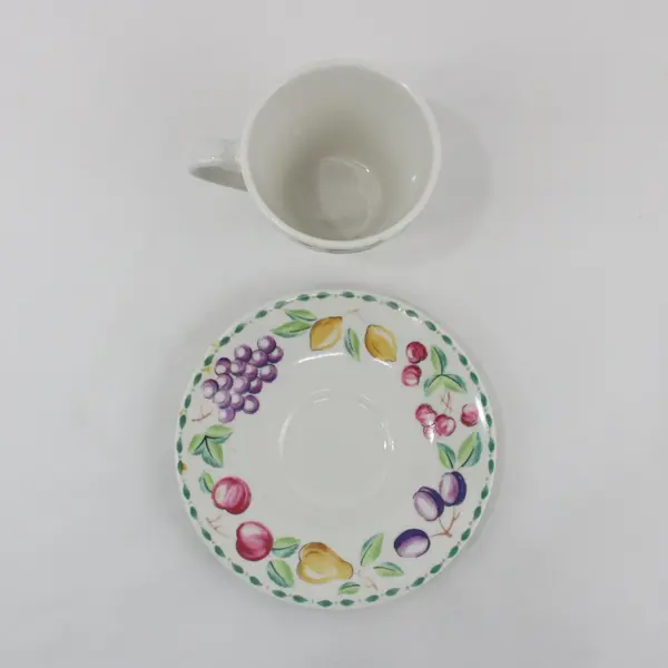 Farberware Orchard Cup & Saucer Set Fruit Leaf 3060 Pattern