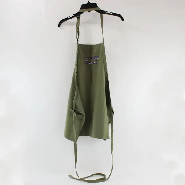 Fame Fabrics Willakenzie Lavender Embroidered Apron Olive Green
