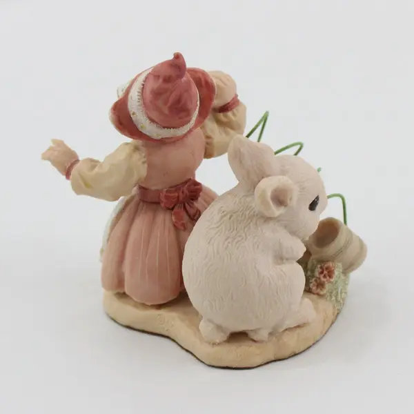 1990 Enesco Merri Roderick Lieblings Keep In Touch Rabbit Girl Figurine 621986 