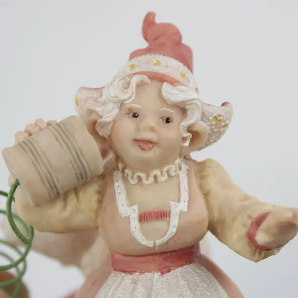 1990 Enesco Merri Roderick Lieblings Keep In Touch Rabbit Girl Figurine 621986 