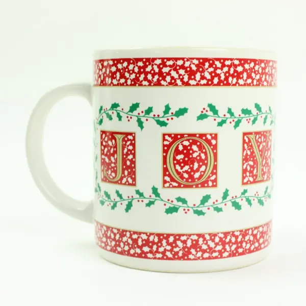  JOY K.I.C. Christmas Coffee Mug Red Green Korea