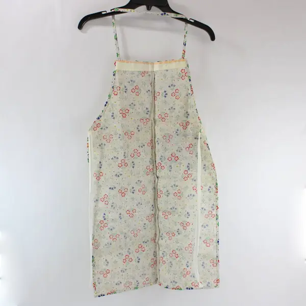 Floral Bib Apron Adjustable Waist Ties One Size