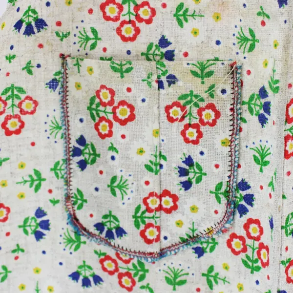 Floral Bib Apron Adjustable Waist Ties One Size
