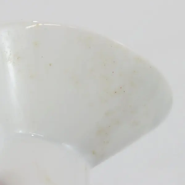 Set of 7 Japanese Ceramic Footed Sake Cups White Glaze