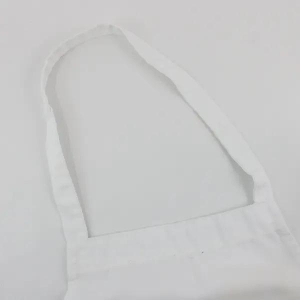 White Bib Apron Adjustable Neck Tie Waist 30.5 x 32.25 in