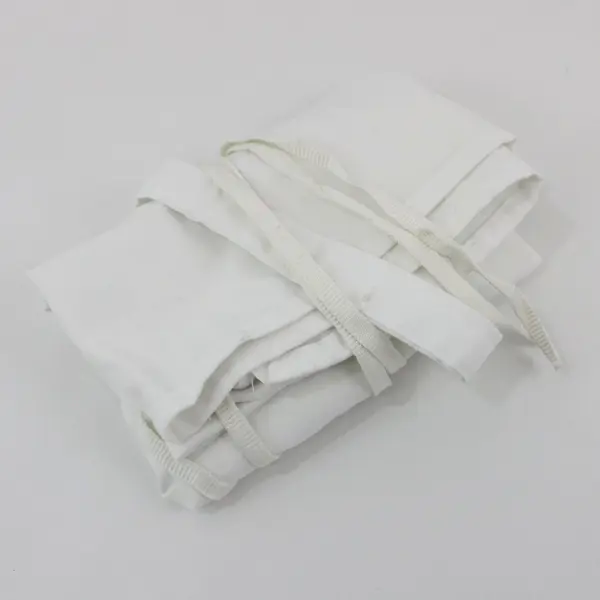 White Bib Apron Adjustable Neck Tie Waist 30.5 x 32.25 in