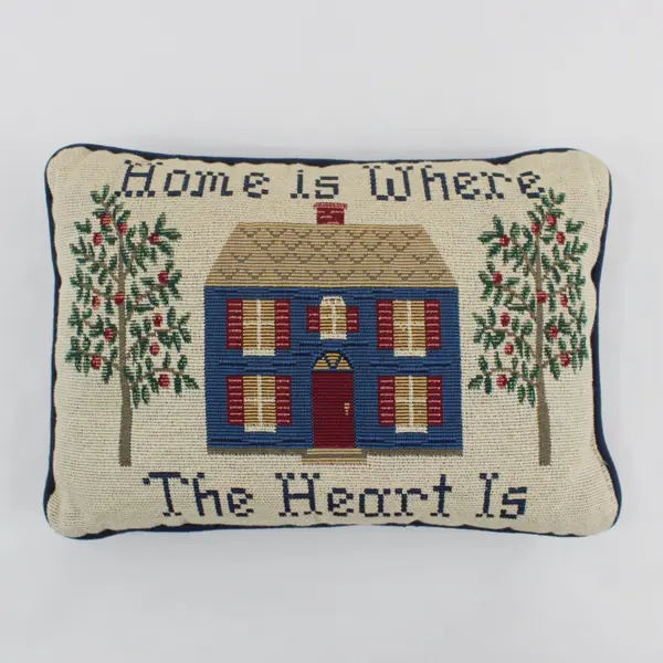 Kitschy Home Is Where the Heart Is Tapestry Throw Pillow 8x12