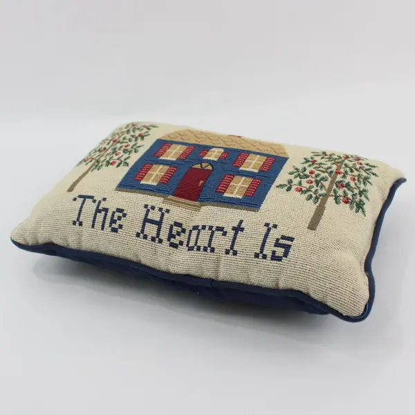 Kitschy Home Is Where the Heart Is Tapestry Throw Pillow 8x12