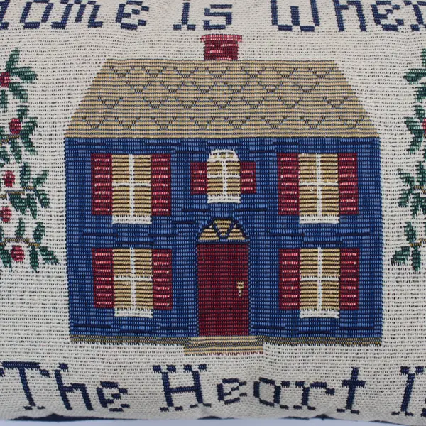 Kitschy Home Is Where the Heart Is Tapestry Throw Pillow 8x12