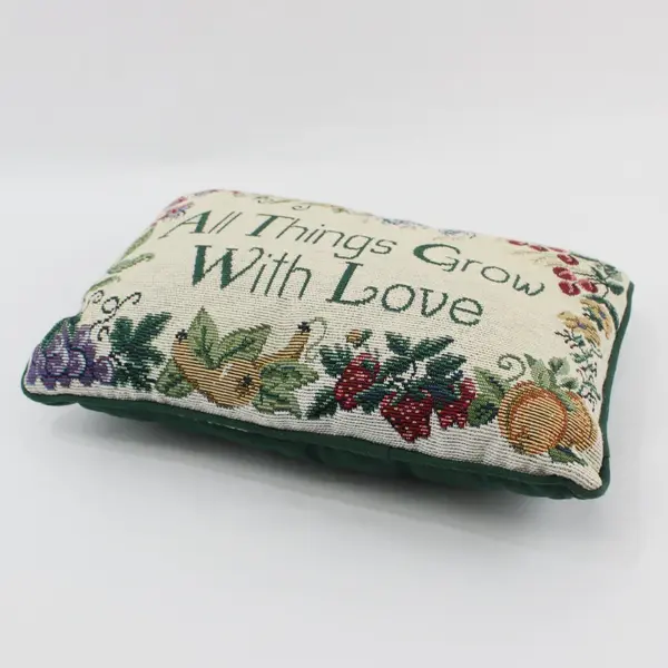 All Things Grow With Love Tapestry Throw Pillow 8x12 Kitschy Inspirational