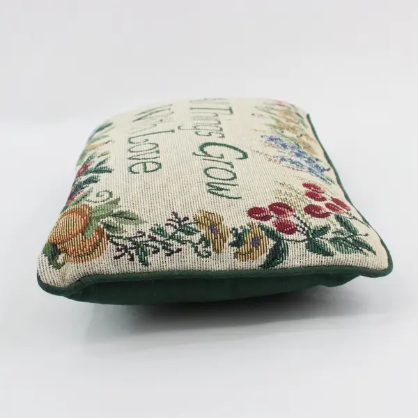 All Things Grow With Love Tapestry Throw Pillow 8x12 Kitschy Inspirational