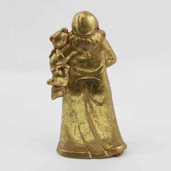 1996 Enesco Otagiri Santa Claus Figure Gold Painted 8.5"