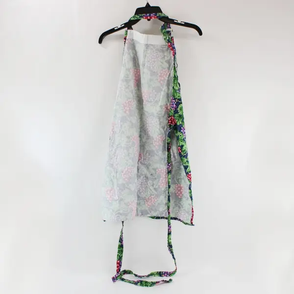 Grape Print Bib Apron Adjustable Neck Waist One Size 26.5 x 31