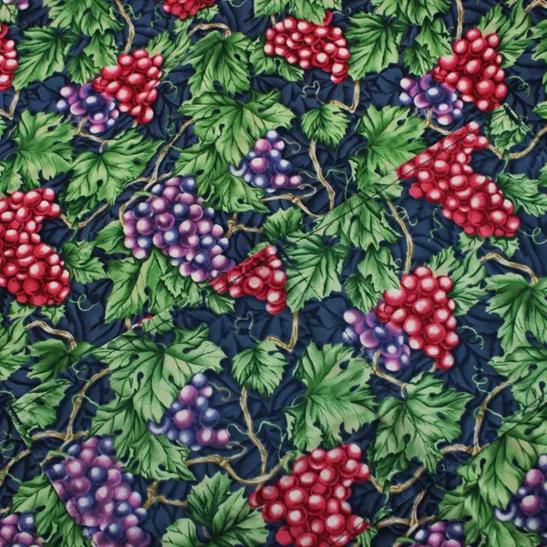 Grape Print Bib Apron Adjustable Neck Waist One Size 26.5 x 31