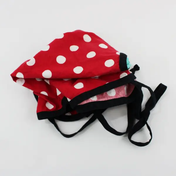 Green Red Polka Dot Bib Skirt Apron Adjustable Waist Neck Ties