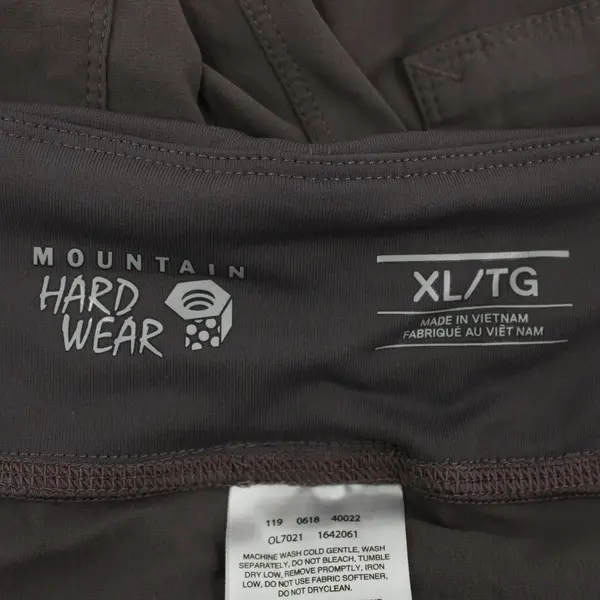 Mountain Hardwear Women's Hiking Shorts XL Dark Gray Charcoal Stretch Waist
