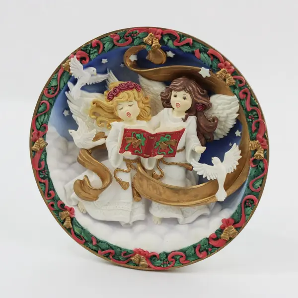 Bradford Exchange Hark the Herald Angels Sing Musical Christmas Plate