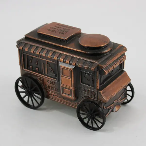 1974 Banthrico First Federal Savings & Loan Popcorn Cart Coin Bank