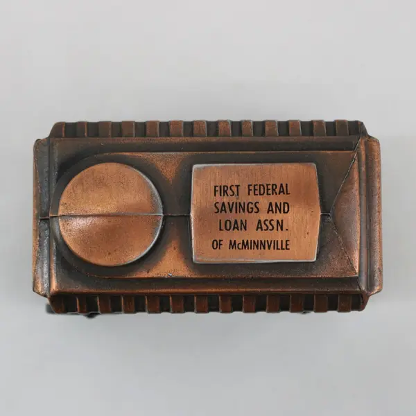 1974 Banthrico First Federal Savings & Loan Popcorn Cart Coin Bank