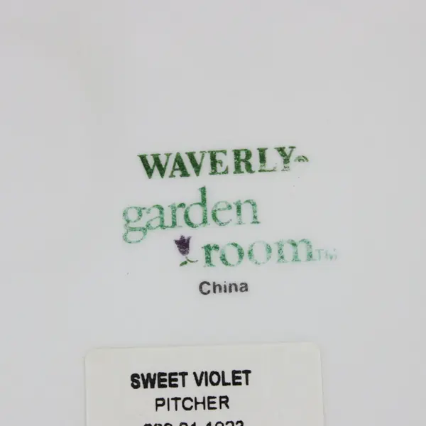 Waverly Garden Room Sweet Violet 96 Oz Floral Ceramic Pitcher
