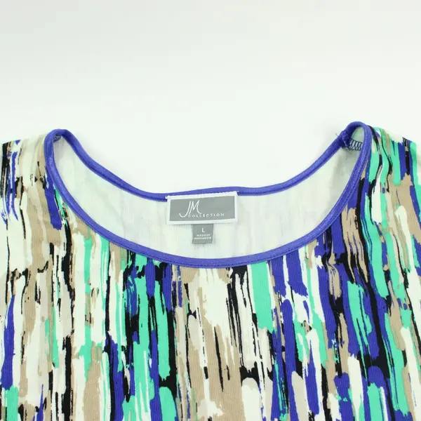JM Collection Women's Multicolor Long Sleeve Top Size Large