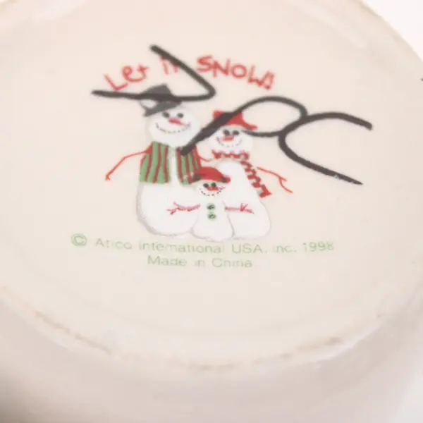 Atico Let It Snow Coffee Cocoa Mugs Set of 3 FLAWED