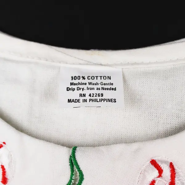 Christmas Candy Cane Embroidered Dickie Collar One Size Holiday Accessory FLAWED