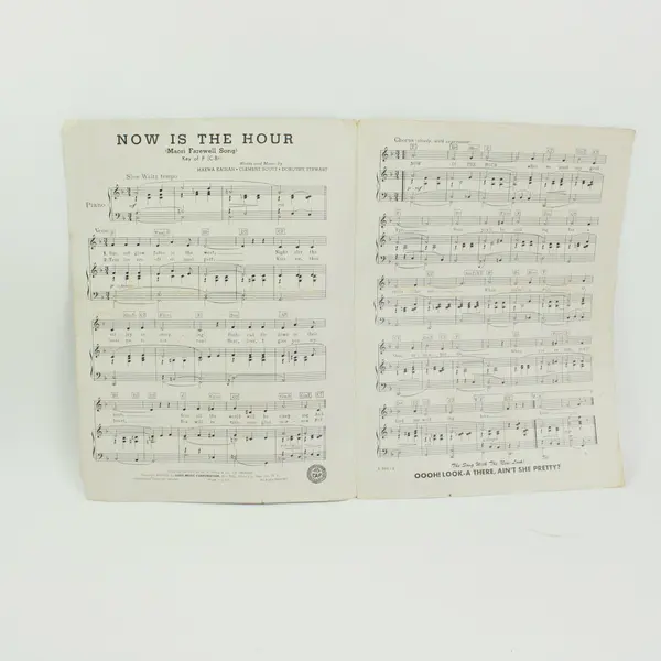Bing Crosby Now Is the Hour Maori Farewell Song Sheet Music Leeds Music