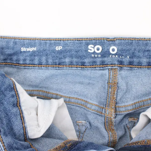 Sonoma Women's Distressed Straight-Leg Jeans Medium Wash Size 6P Petite