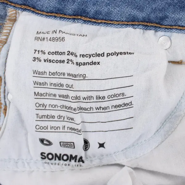 Sonoma Women's Distressed Straight-Leg Jeans Medium Wash Size 6P Petite