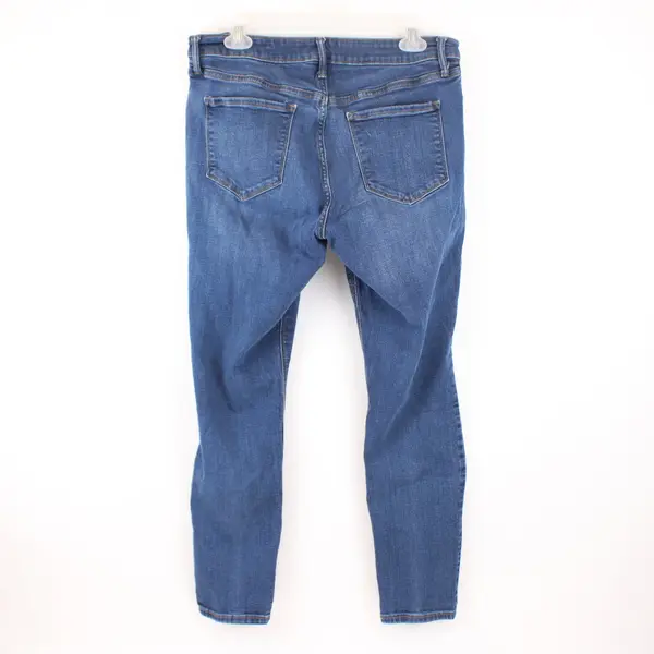 Old Navy Rockstar Super Skinny Jeans Women's 14 Medium Wash Mid Rise