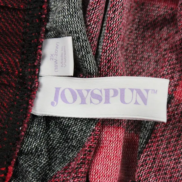 Joyspun Women's Plus Size 2X Plaid Pajama Pants Red Black 18W-20W