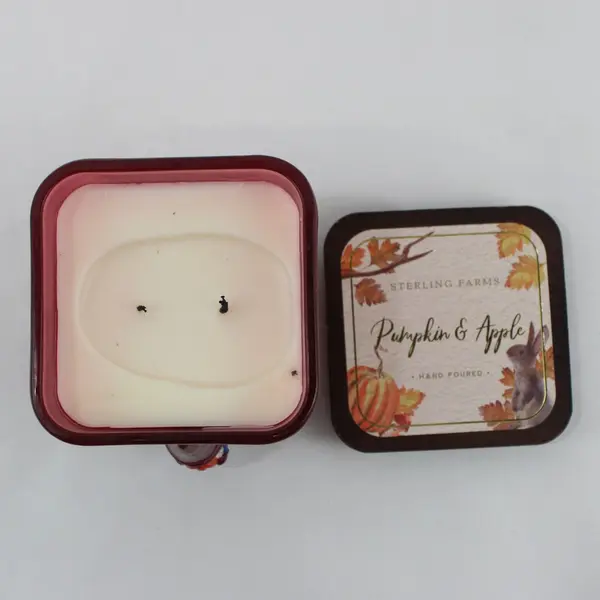 Sterling Farms Pumpkin & Apple Hand-Poured Lidded Candle SFSG2311 Used