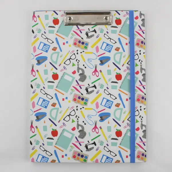 Teacher Theme Clipfolio & Notepad Set School Office Supplies