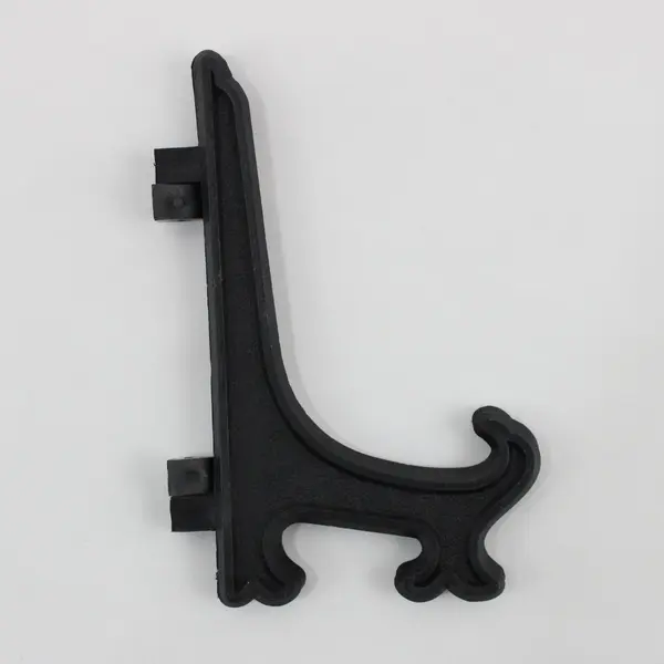 Set of 8 Black Plastic Plate Display Stands Easels 4" Tall & 3.75" Wide Opened