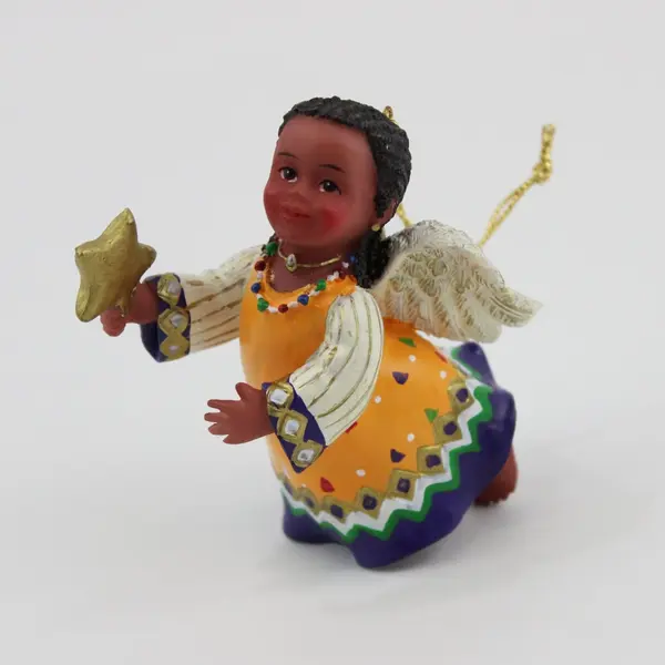Vintage Kurt S Adler Resin Angel Figurine Christmas Ornament 2.5" Tall