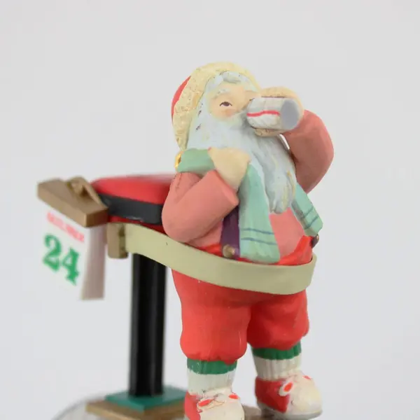 Vintage Diet Coke Slimmin' Santa Resin Ornament Coca-Cola Enesco 1993 3.5" Tall 
