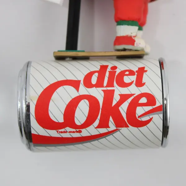 Vintage Diet Coke Slimmin' Santa Resin Ornament Coca-Cola Enesco 1993 3.5" Tall 