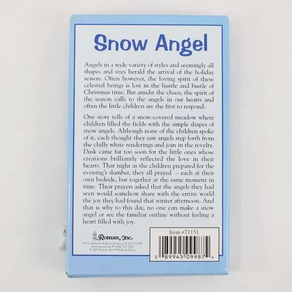 Roman Inc 2001 Snow Angel Jumping Jack Resin Christmas Ornament 4" Tall With Box