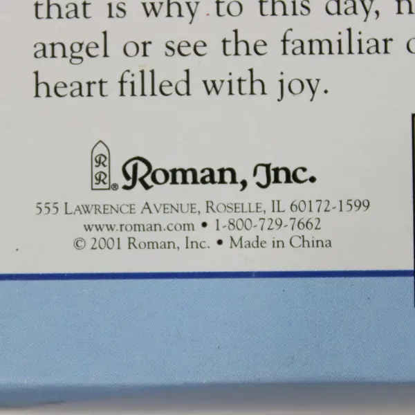 Roman Inc 2001 Snow Angel Jumping Jack Resin Christmas Ornament 4" Tall With Box